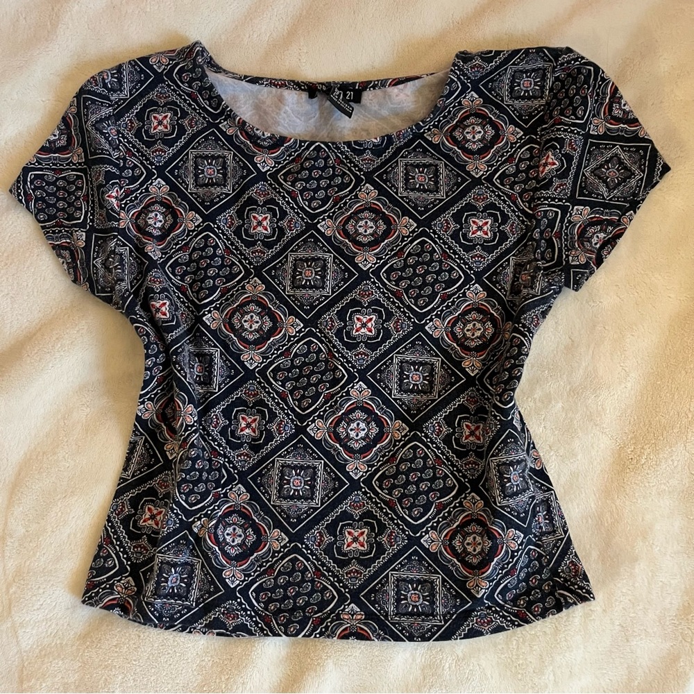 Boho/Geometric Pattern Crop Top